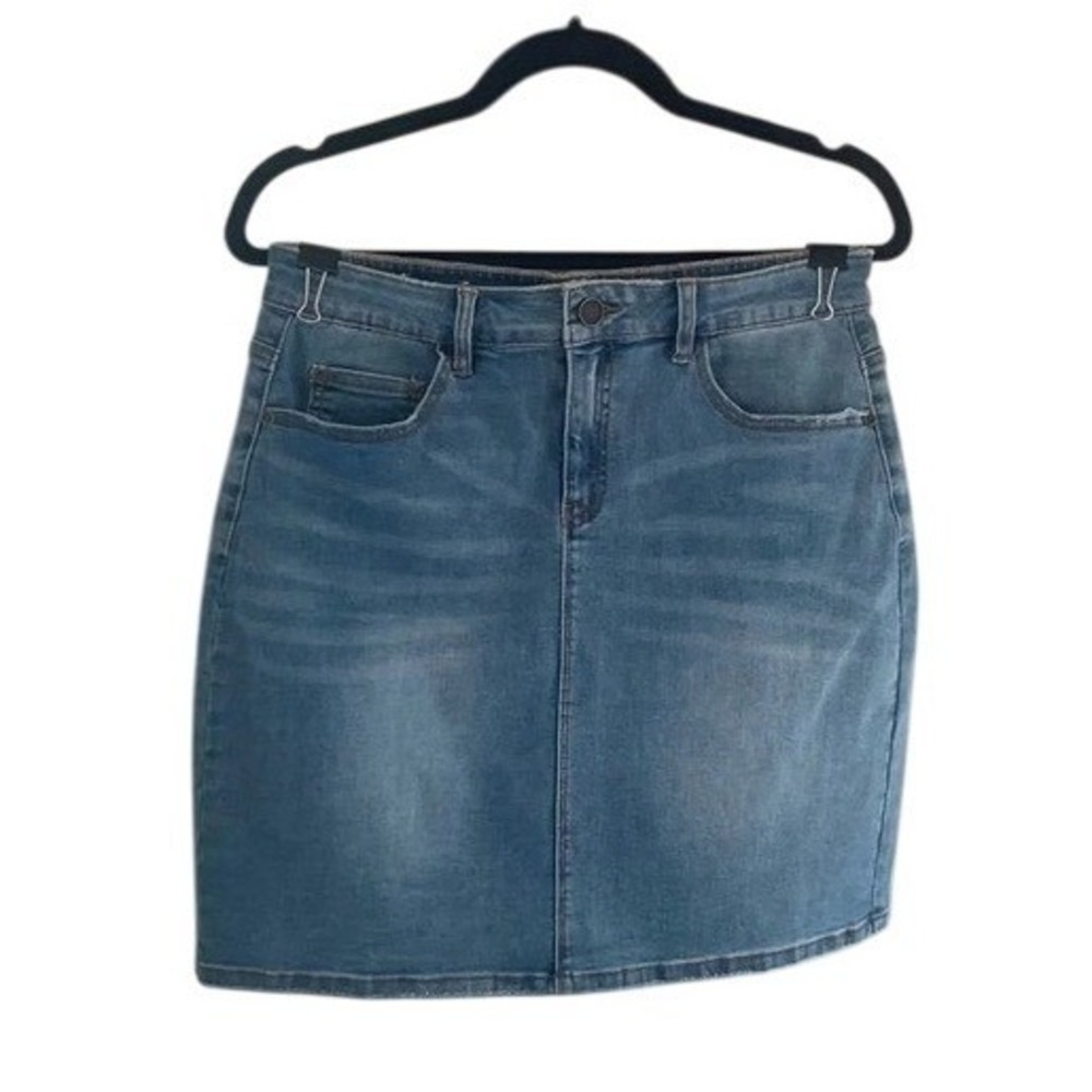 Denim Skirt Stretch Women's Casual 5‎ Pocket Everyday Blue Jean Skirt Size 4